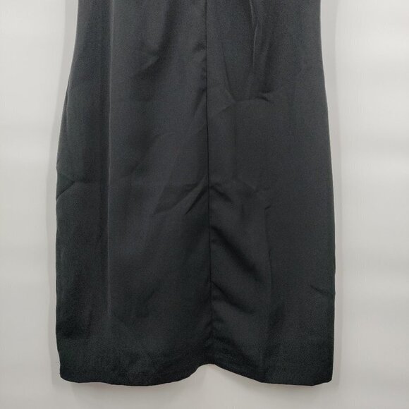 New Fourteenth Place Cut Out Cross Neck Sleeveless Cocktail Dress Medium Black - Picture 3 of 13